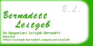 bernadett leitgeb business card